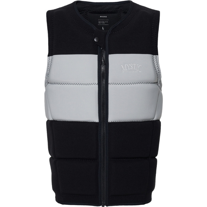 2026 Mystic Peacock Front Zip Wake Impact Vest 35005.240227 - Black / White